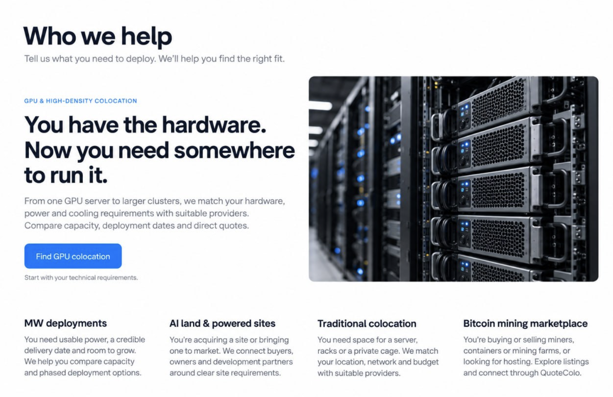 GPU servers in a data center